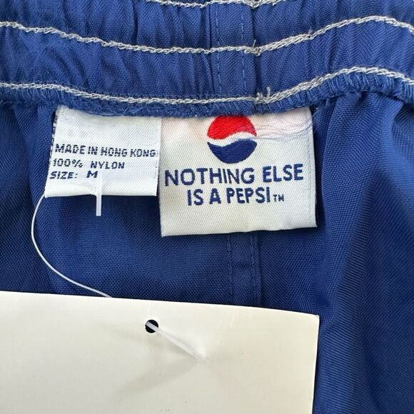 Pepsi ~ Mens Royal Blue Pull On Shorts ~ drawstring waist ~ size Medium ~ NWT - Picture 10 of 10